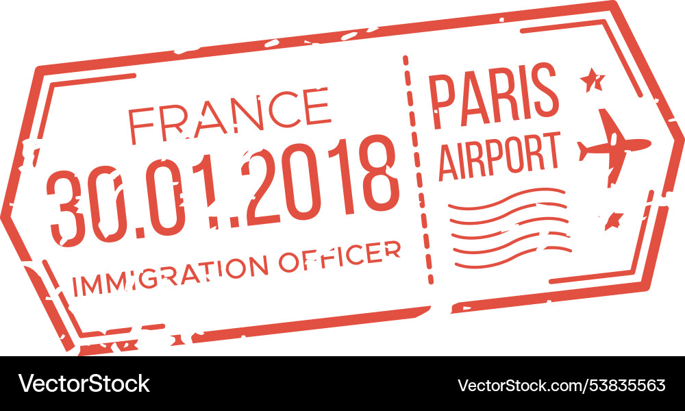 Passport stamp features the date january 30 Passport stamp features the date january 30 vector image