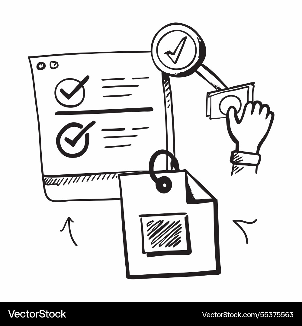 Phishing attempt and security protocol concept vector image