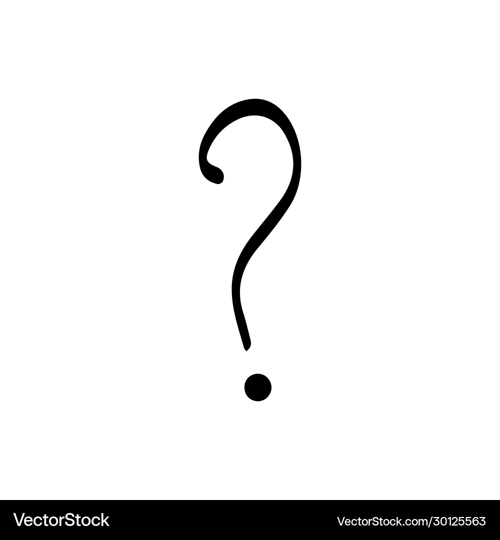 Question mark hand drawn sketch faq button asking Question mark hand drawn sketch faq button asking Vector Image
