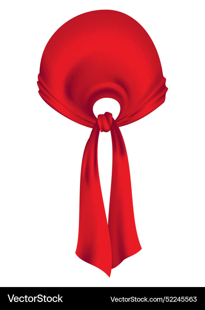 Red realistische Bandana auf Kopf Jugendmode Red realistische Bandana auf Kopf Jugendmode vektorbild