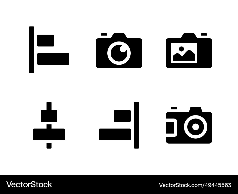 Simple set of user interface related solid icons Vector Image