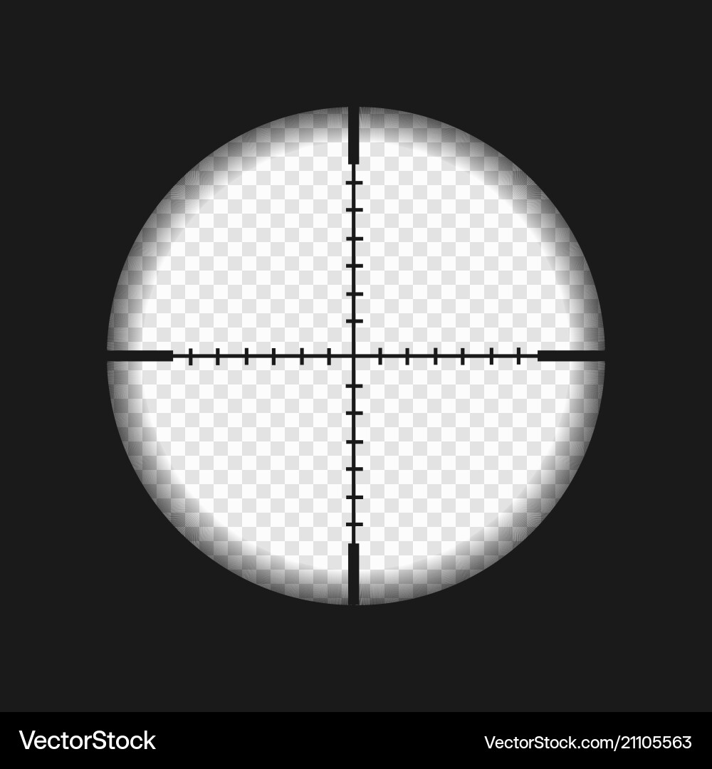 Sniper Scope with Measurement Marks Vector Image