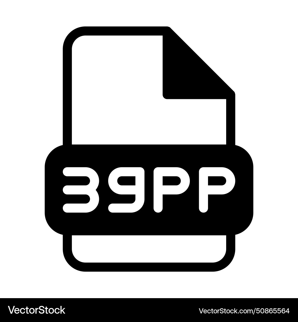 3gpp file format video icons web files label icon 3gpp file format video icons web files label icon vector image