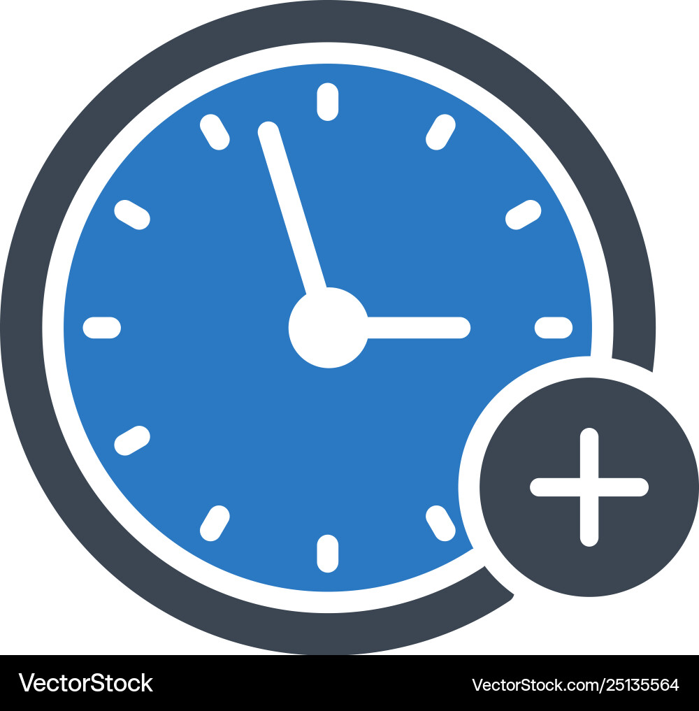 Add clock Vector Image