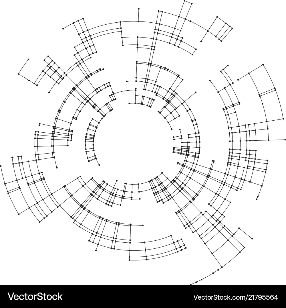 Connecting lines and dots on white background Connecting lines and dots on white background vector image