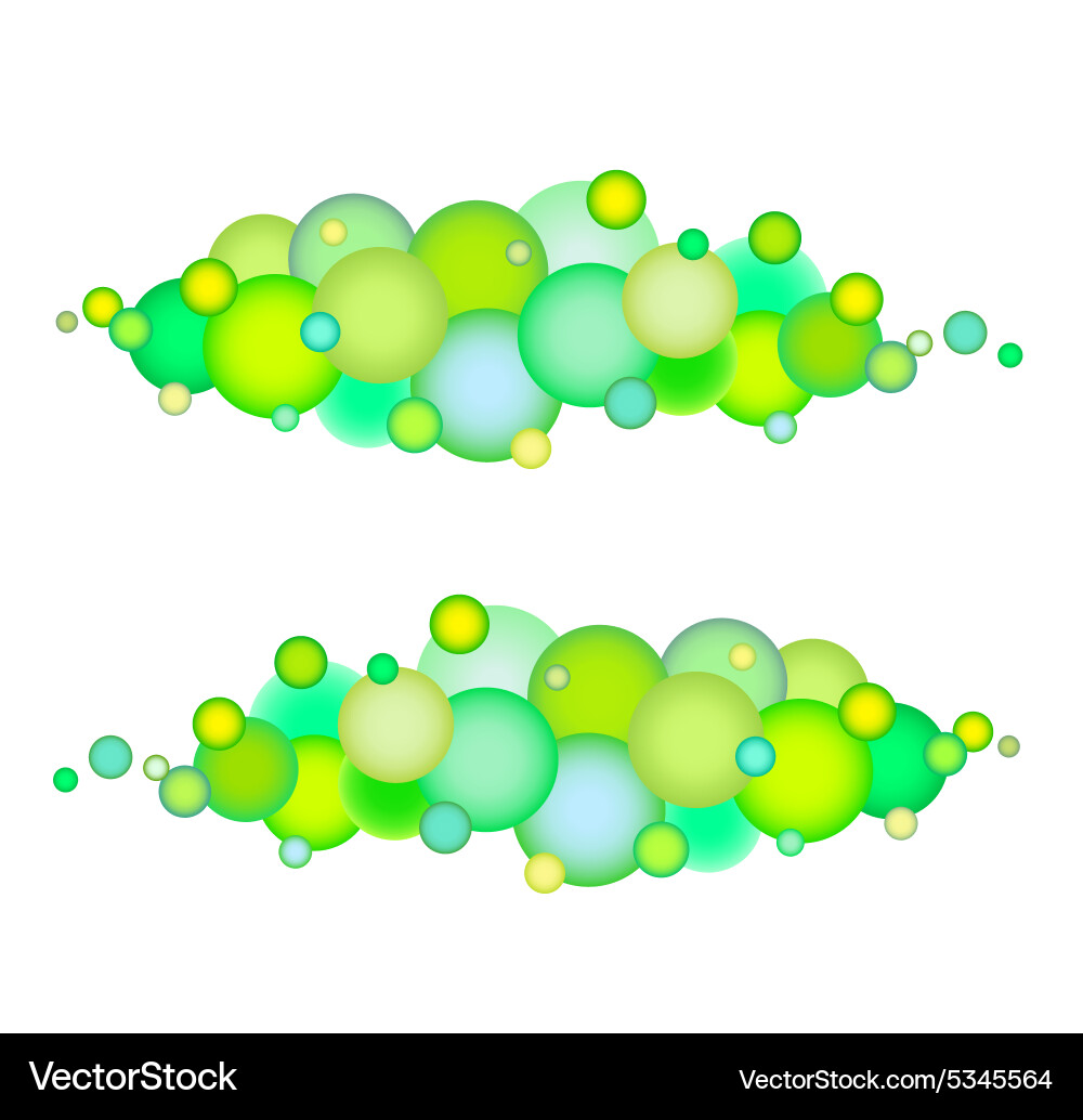 Green Bubble String Muster Vektorbild