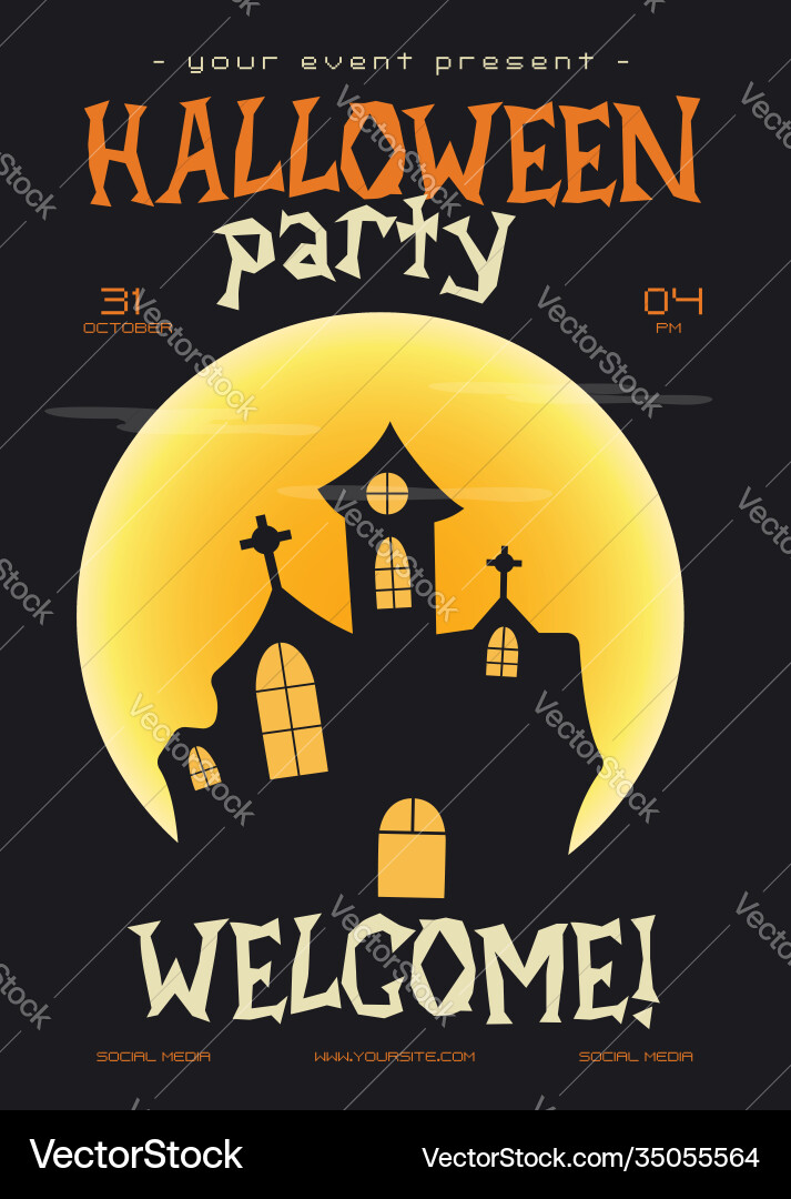 Halloween Party Flyer Trend Herbst Urlaub Halloween Party Flyer Trend Herbst Urlaub vektorbild