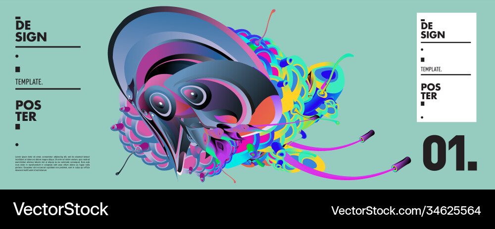Landing page background template with colorful Vector Image