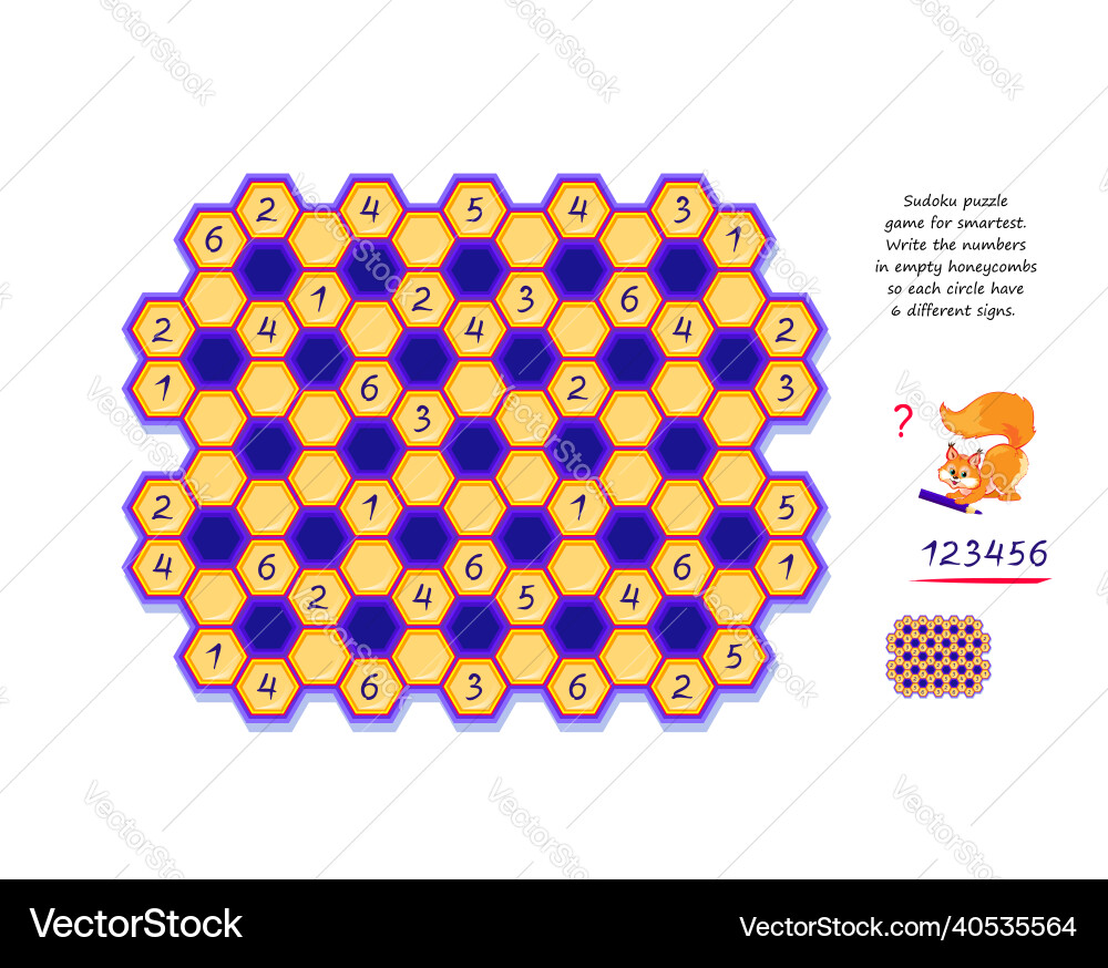 Logic sudoku puzzle game for smartest write Logic sudoku puzzle game for smartest write Vector Image
