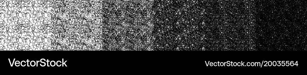 Seamless pattern of scribbles and loops texture vector image