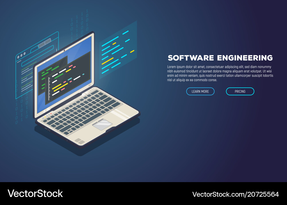 Software development banner Software development banner vector image