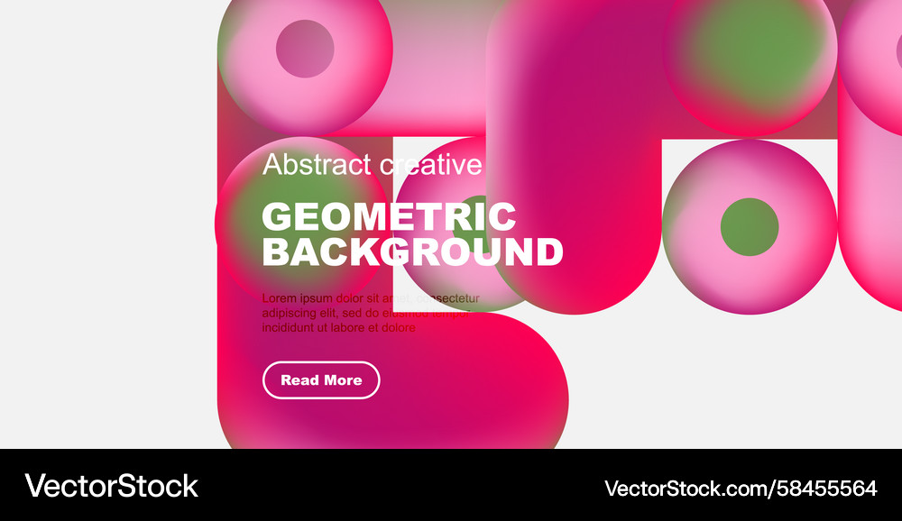 Vibrant geometric shapes overlap creating dynamic Vector Image