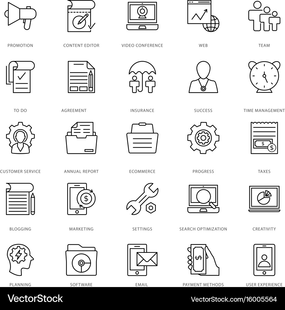 Web Development Icons vector image