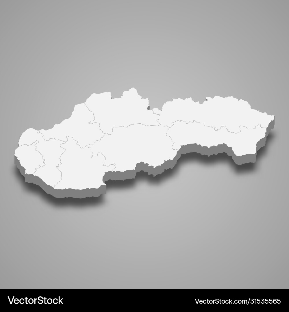 3d map with borders template for your design Vector Image
