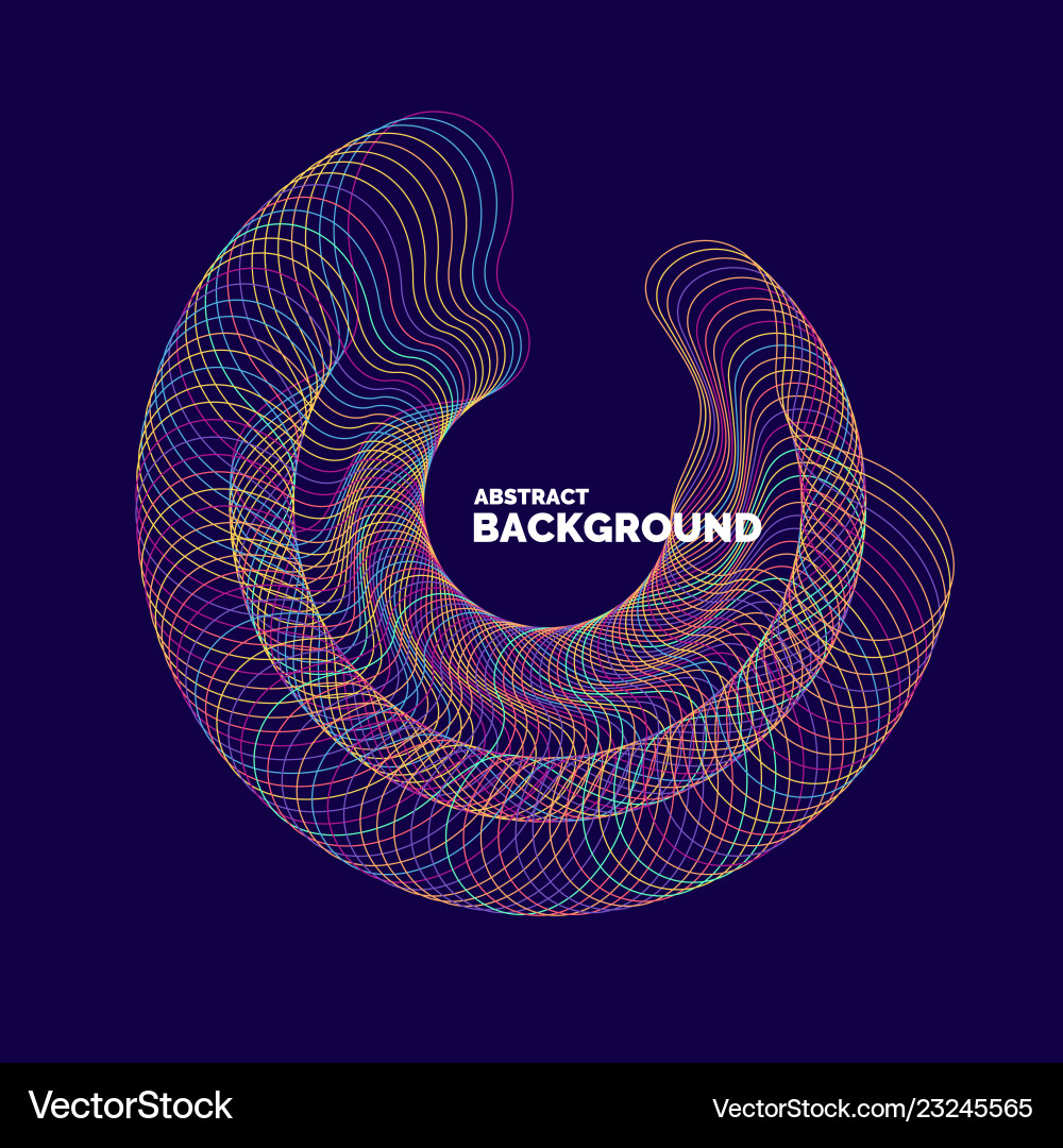Abstract background with a colored dynamic vector image