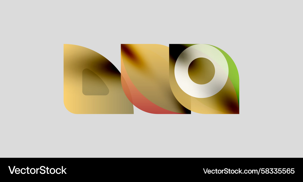 Abstract shapes overlap creating colorful design Vector Image