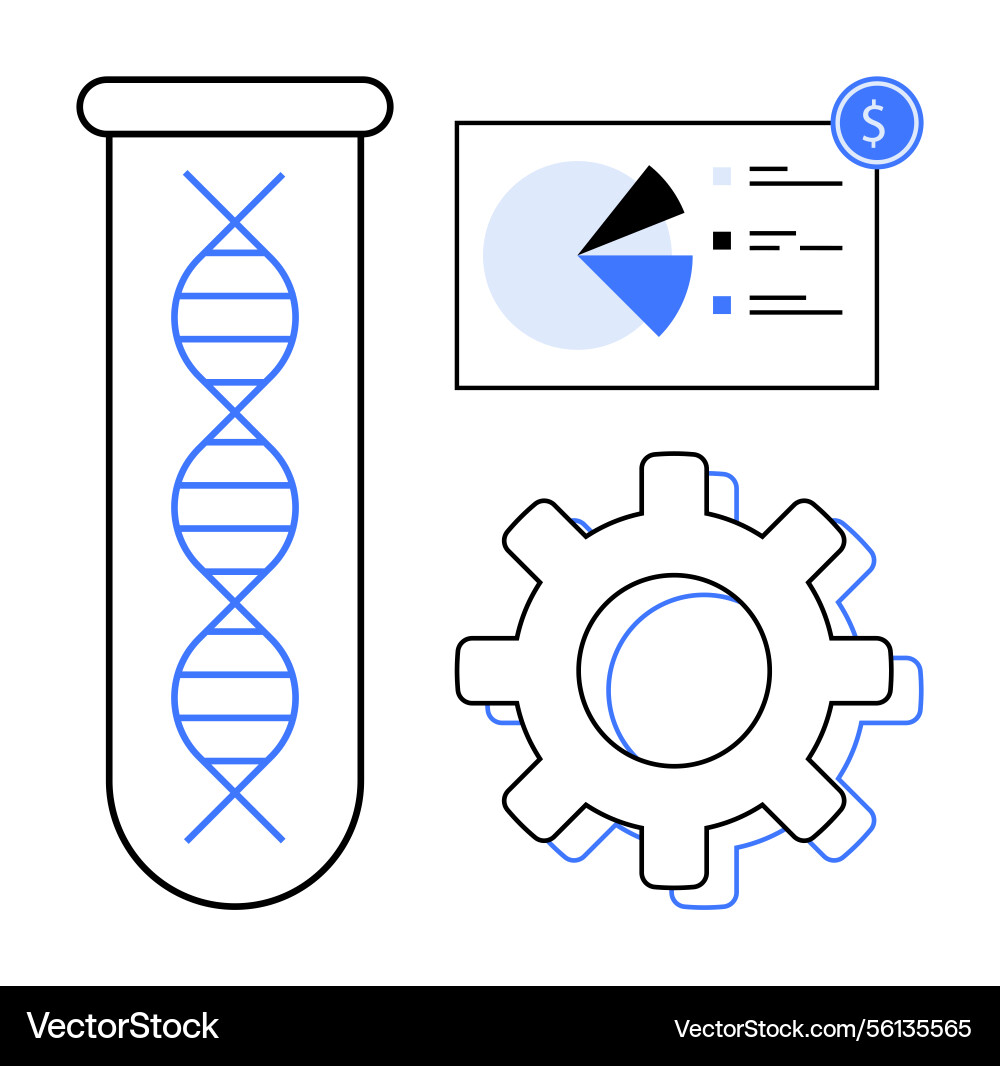 Analysis of dna data visualization Analysis of dna data visualization vector image