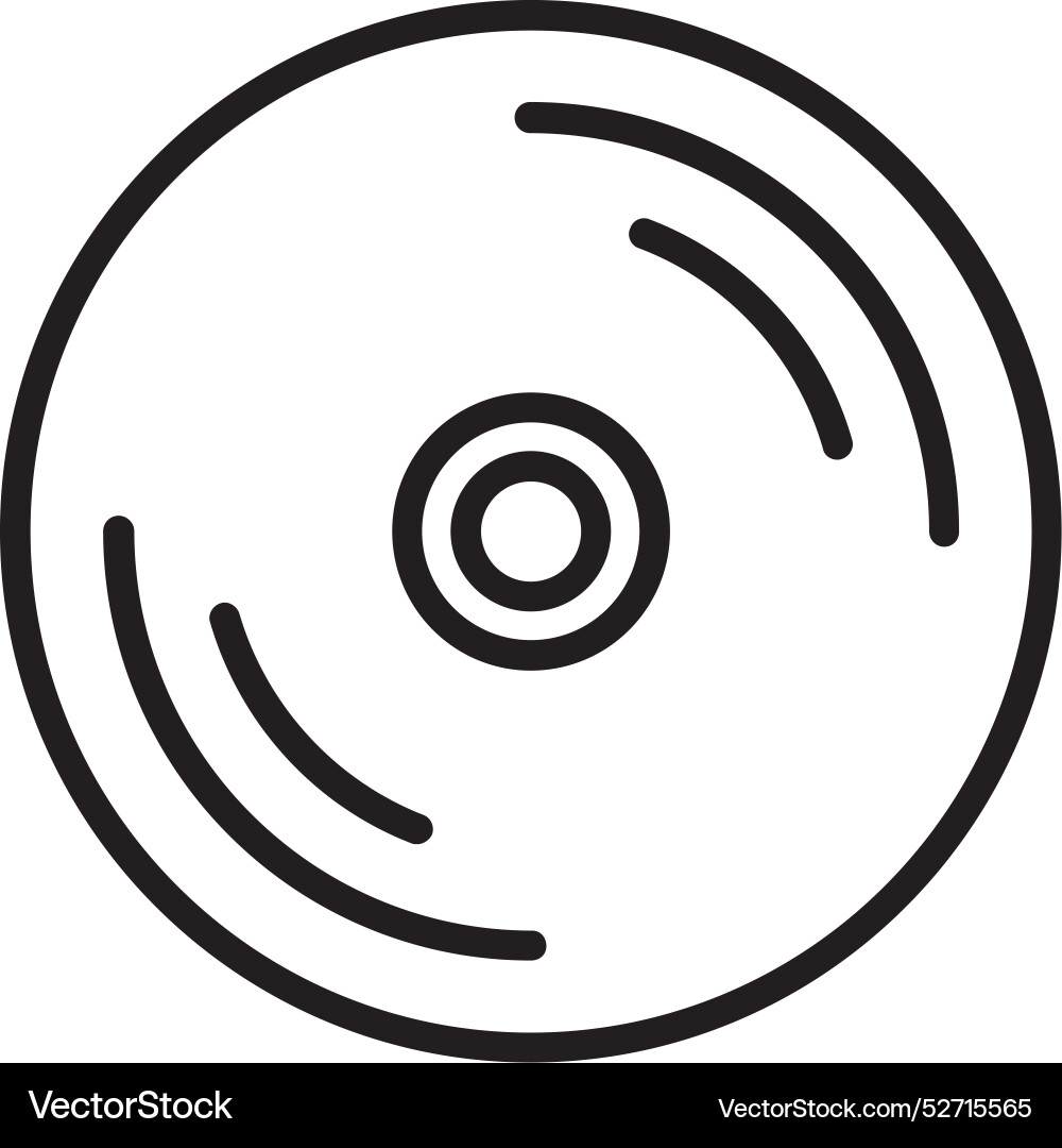 Compact disk line icon design Vector Image