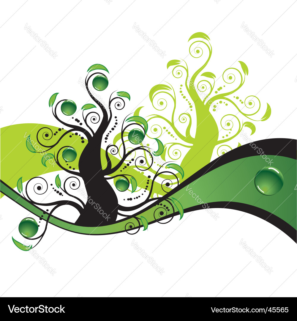 Elegant Tree Branches Background Vector Image