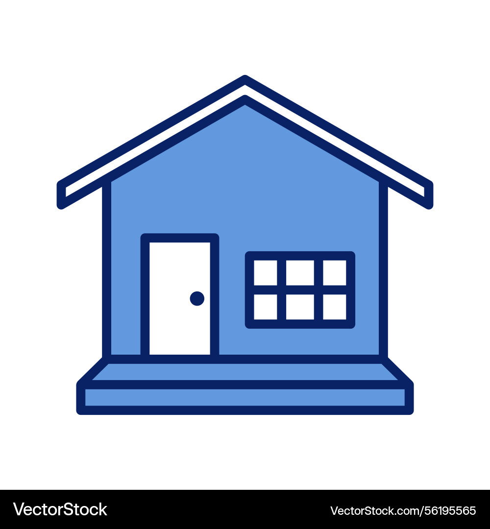 Flat design home symbol icon Flat design home symbol icon vector image