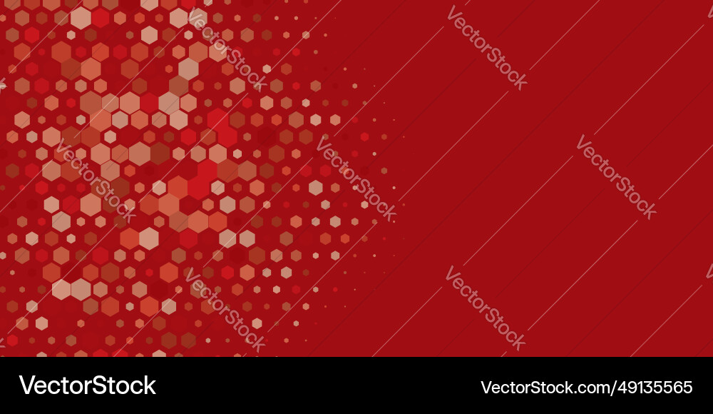 Geometric multi size hexagon with color Vector Image