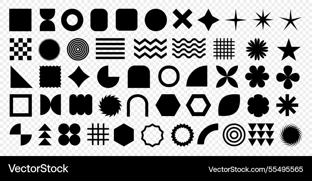 Set of abstract graphic element Vector Image