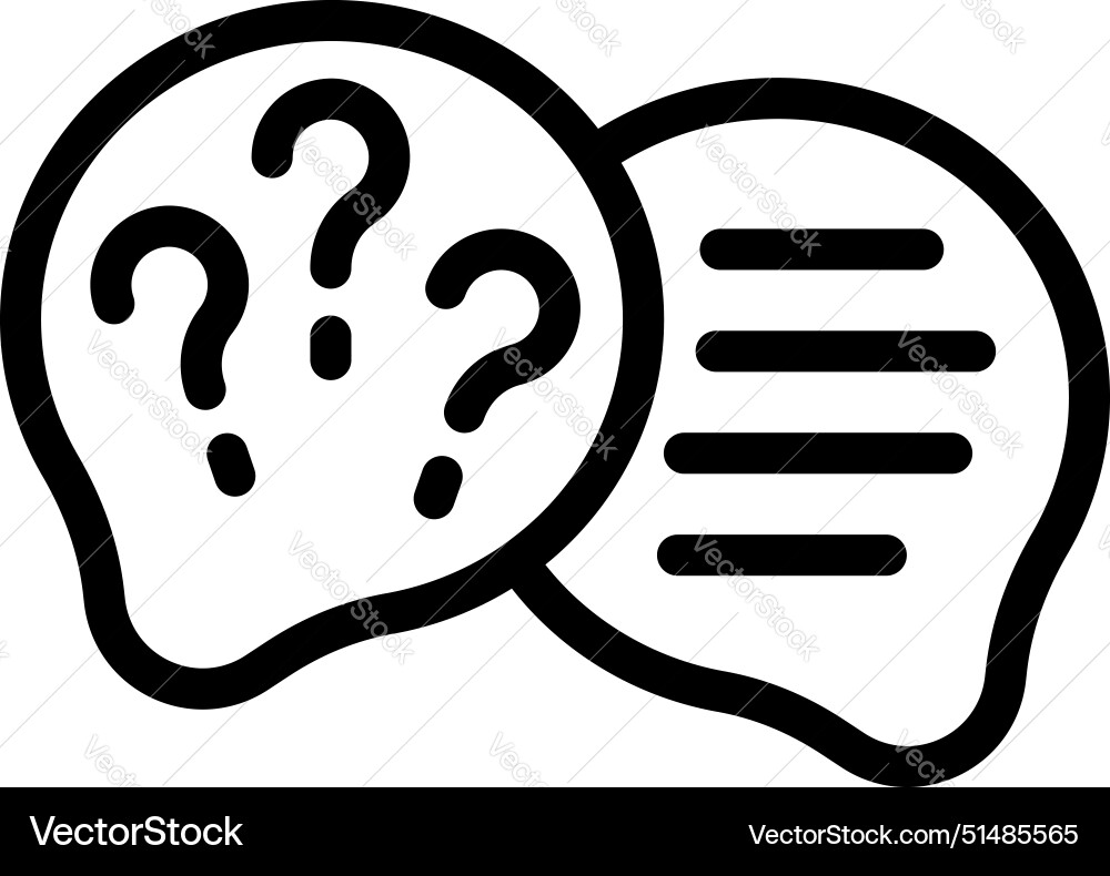 Speech bubbles with question marks and text icon Speech bubbles with question marks and text icon vector image