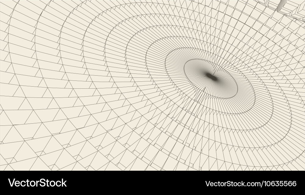Abstract 3d illuminated distorted mesh sphere Vector Image