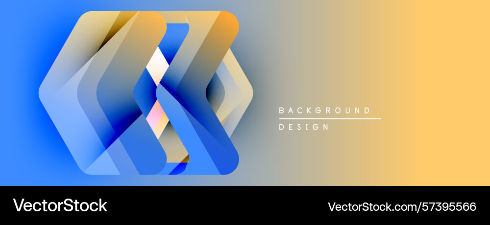 Abstract geometric shapes overlap creating Vector Image