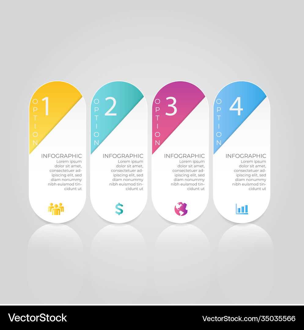 Business data visualization process chart Business data visualization process chart vector image