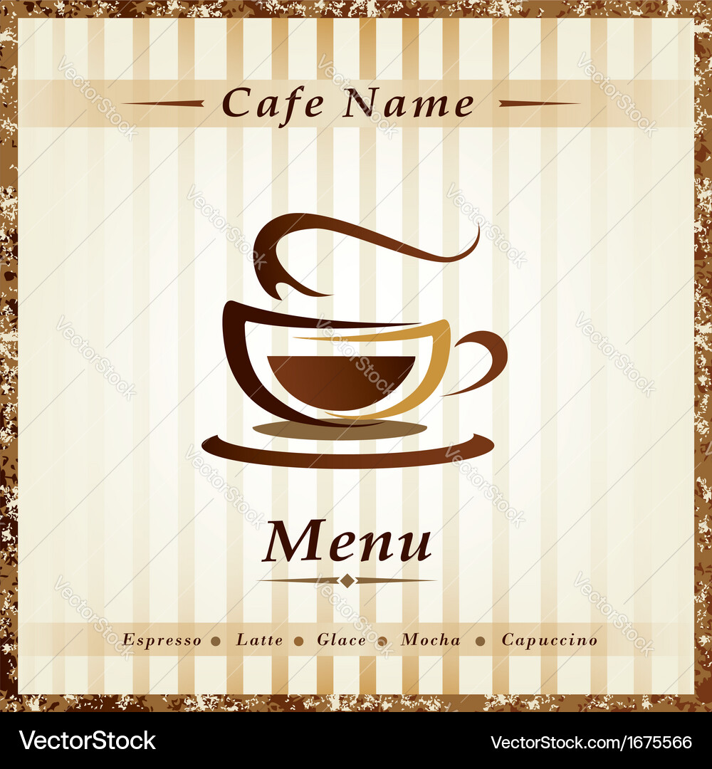 Cafe Menu Template Royalty Free Vector Image - VectorStock