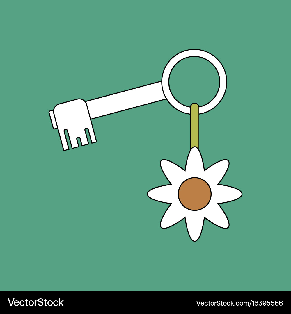 Flat icon design collection key and fob Vector Image