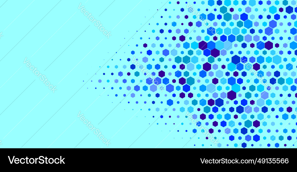 Geometric multi size hexagon with color Vector Image