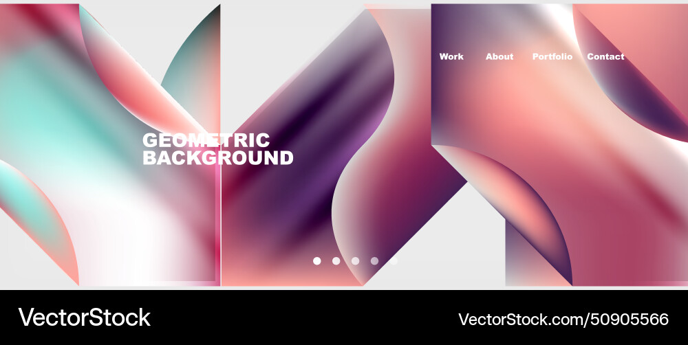 Glassmorphism geometric abstract background Vector Image