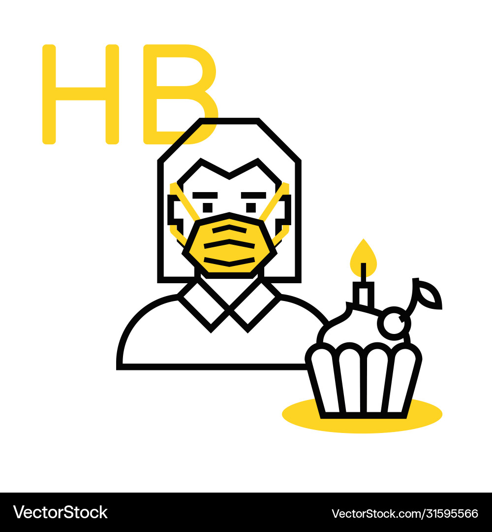 Happy birthday in quarantine Happy birthday in quarantine vector image