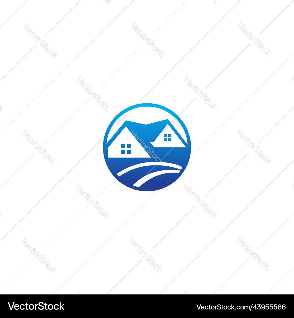 Home Echte Landschaft Natur Design Logo Home Echte Landschaft Natur Design Logo vektorbild