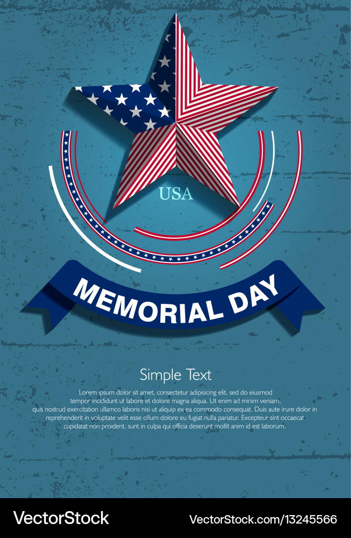 Memorial day7 Royalty Free Vector Image - VectorStock