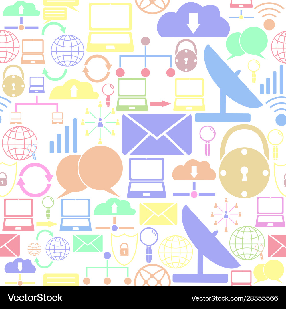 Network seamless pattern background icon Vector Image