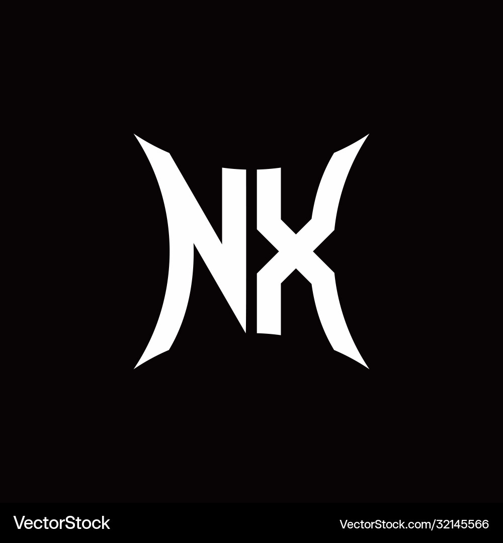 Nx monogram logo with sharped shape design – Royalty-Free Vector ...