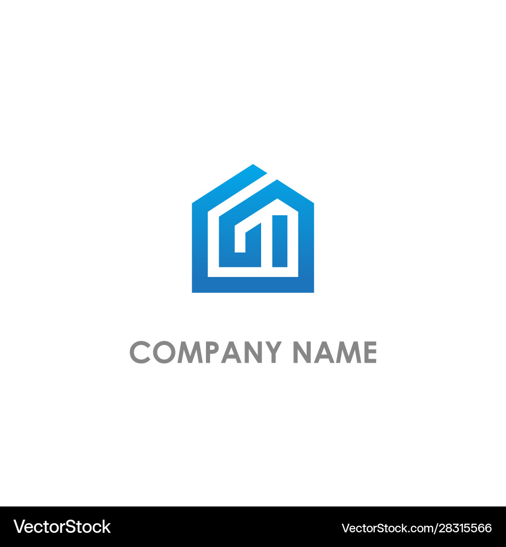 Real Estate Line Logo vektorbild