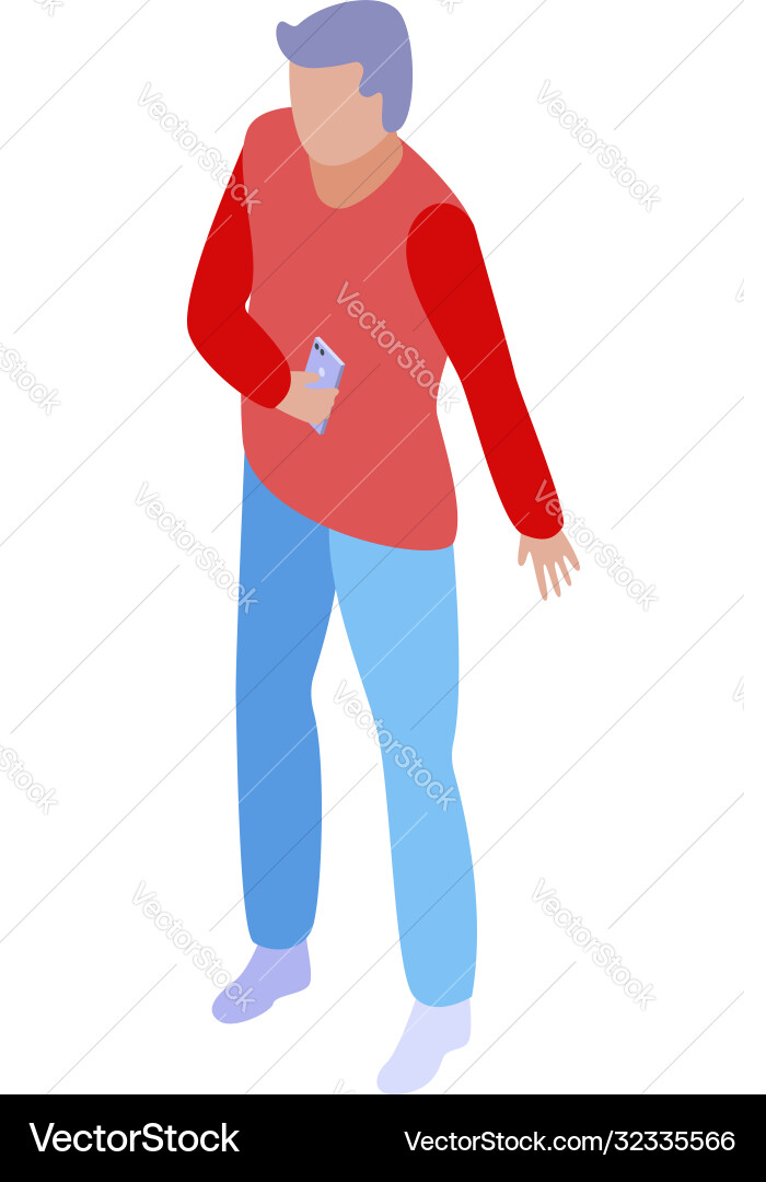 Testing smartphone software icon isometric style vector image