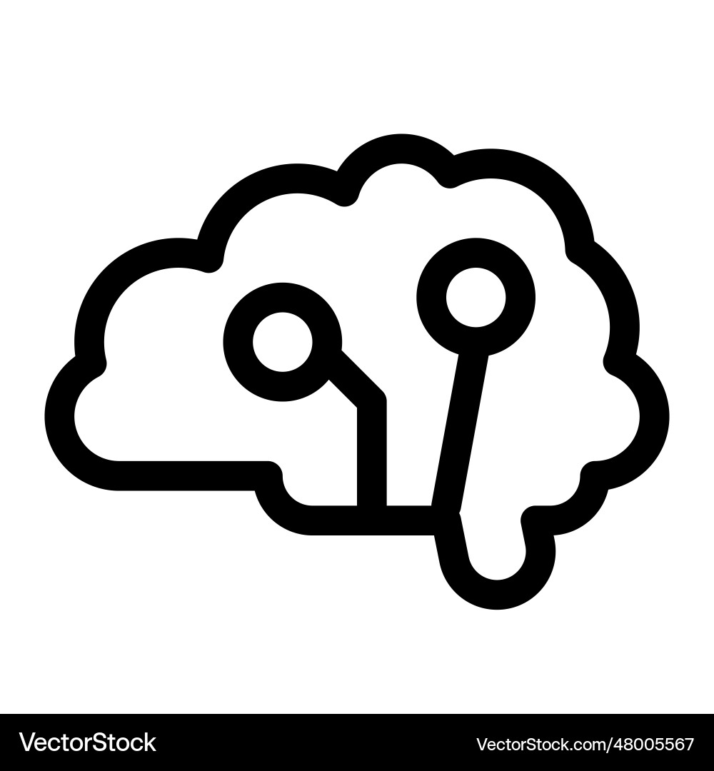 Ai brain a program simulate human behavior Vector Image