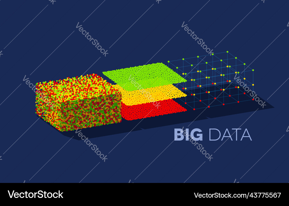 Big data with structuring map reduce Big data with structuring map reduce Vector Image