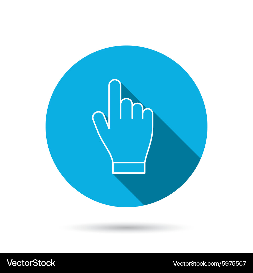 Click hand icon press or push pointer sign Vector Image