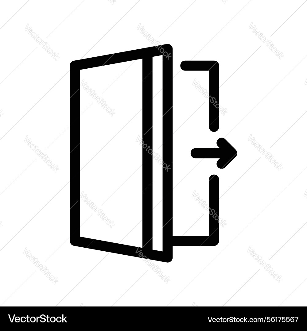 Exit or log out symbol icon showing departure vector image