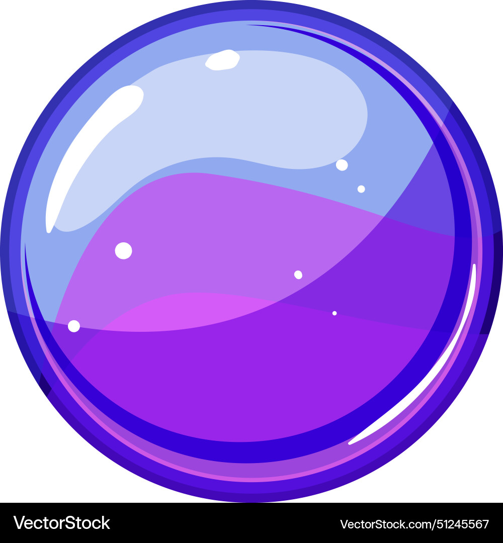 Frame round game button cartoon vector image