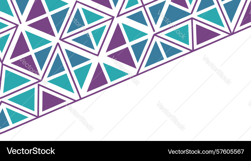 Geometric triangular mosaic pattern vector image