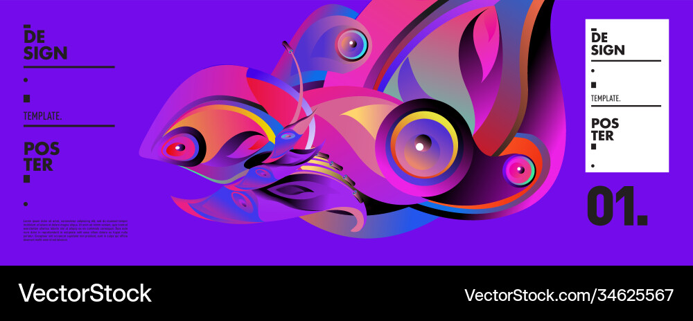 Landing page background template with colorful Vector Image