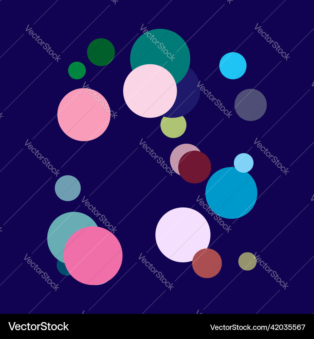 Random chaotic overlapping circles composition Vector Image