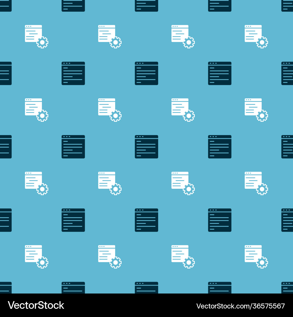 Set Computer-Api-Schnittstelle und auf nahtlosem Muster Set Computer-Api-Schnittstelle und auf nahtlosem Muster Vektorbild